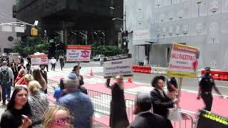 AntiZionist Jews Protest Israeli Parade in NYC [upl. by Sillad]