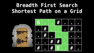 Breadth First Search grid shortest path  Graph Theory [upl. by Ingrim]