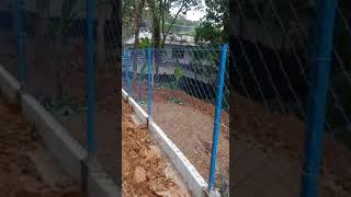 Chain link fence with GI round pillars [upl. by Manas]