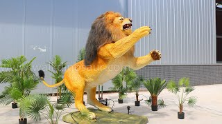 Animatronic Wild Animals Lifesized Lifelike Lion For Zoo [upl. by Eciral962]