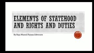 What is state Its ingredients Montevideo Convention on Rights and Duties [upl. by Aisena]