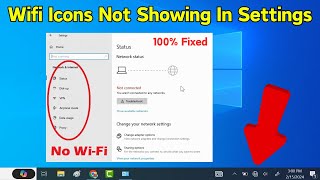 Wifi Icon not Showing in Settings  Not Connected  Not connections are Available  Wifi Missing [upl. by Kato946]