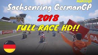 MotoGP 2018  Sachsenring 18 GermanGP  Full Race German GP 2018  FULL HD GP PS4PC [upl. by Adnaval]