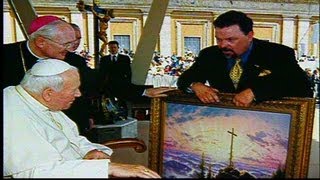 Thomas Kinkade In Rome  Meeting Pope John Paul II [upl. by Saticilef]