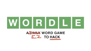 Hacking Wordle  How to Get the Daily Word in 1 Guess with Code [upl. by Arraeis]