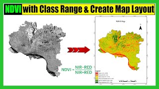 NDVI  How to Calculate NDVI Using Landsat 8 and Create Class Range in ArcGIS [upl. by Girard]