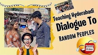 Teaching Hyderabadi Dialogue To Random Peoples😂✌️ hyderabadi hyderabadlife hyderabadidiaries [upl. by Nurat]