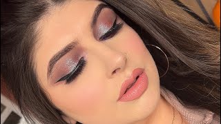 Smokey Sparkly Purple Eyeshadow Tutorial 💜 [upl. by Burg]