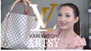 Louis Vuitton Artsy Damier Azur Handbag Review [upl. by Enale]