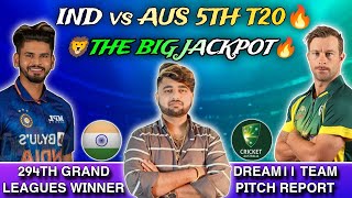 IND vs AUS Dream11 Prediction  Ind vs Aus Dream11 Prediction 5Th T20  Dream11 Team Of Today Match [upl. by Devinna]