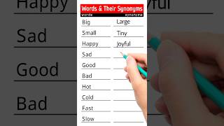 10 common synonyms class  03 [upl. by Boyd]