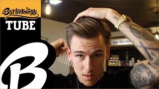 How to  Natural Pompadour  Mens Hair Tutorial amp Hairstyle [upl. by Jaquenette13]