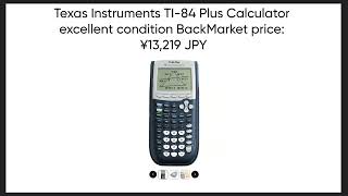 JPY 1 item TI84 Plus calculator from BackMarket in excellent condition refurbished [upl. by Hagep]