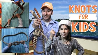 Howto Tie Sailor Knots for Kids ⚓ Bowline amp Square [upl. by Amrita]