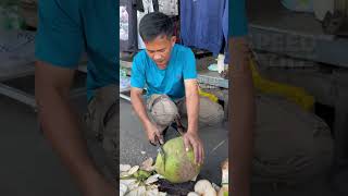 Only1 fresh coconut water from the biggest coconut cutting in Thailand [upl. by Pitzer]