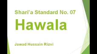 AAOIFI Shariah Standard No 7 Hawala  Part 4 [upl. by Raines]