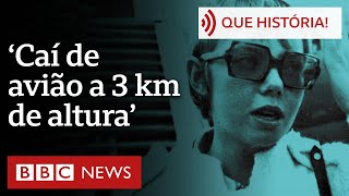 A mulher que caiu de avião destruído por raio a 3 km de altura [upl. by Litha914]