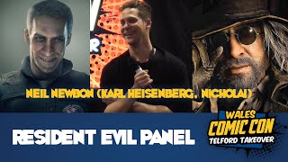 Resident Evil Panel With Neil Newbon Karl Heisenberg Nicholai Nemesis  Wales Comic Con Dec 2022 [upl. by Xuerd]