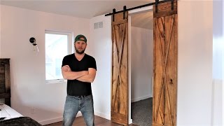 The 60 Double Barn Door  Easy DIY Project [upl. by Elyag]