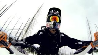 Ronnie Renner Snow Biking Idaho FMX Style Upside Down amp Inside Out Ep 8 [upl. by Anuaek]