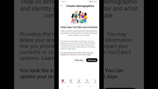 Youtube creator demographics Creatordemographics kya hai I youtube take survey Kay hai shortsviral [upl. by Ragland13]