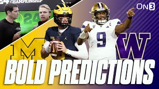 National Championship BOLD Predictions Michigan Wolverines vs Washington Huskies [upl. by Adnala]