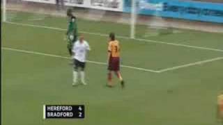 Hereford United Vs Bradford Goals 20072008 [upl. by Faubert]