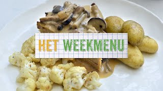 Het Weekmenu 2  Gehaktbrood met champignonroomsaus en aardappeltjes  Jan Buytaert [upl. by Bolan]