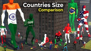 Largest Countries by Land Area  First Person View  120 Countries [upl. by Armitage]