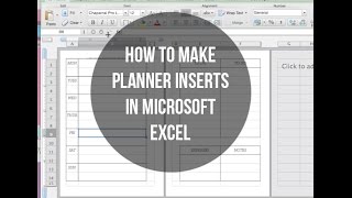 How to Make Planner Inserts Using Microsoft Excel [upl. by Ichabod37]