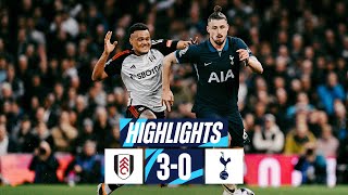 FULHAM 30 TOTTENHAM HOTSPUR  PREMIER LEAGUE HIGHLIGHTS [upl. by Ueihttam]