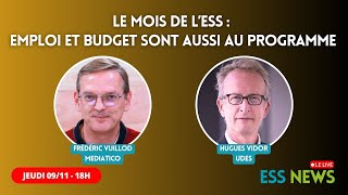 Ess News Le Live 5  Mois de l’ESS emploi et budget sont aussi au programme [upl. by Oakie563]