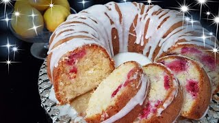 كيك يومي بإضافة بسيطة كتزيدوا لذة و مذاق لا يقاوم كيك الثوت الأحمر و الليمون cake citron framboise [upl. by Yorztif]