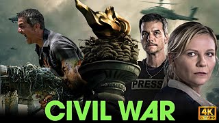 Civil War Movie 2024  Kirsten Dunst Wagner Moura Cailee Spaeny  Review amp Facts [upl. by Cynthy]