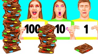 100 Layers of Food Challenge  Food Battle by Fun Challenge [upl. by Duong896]