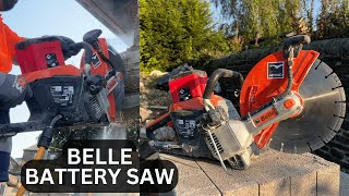 Bricklaying  New Beast Altrad Belle Cut Off Saw in action [upl. by Nabetse]