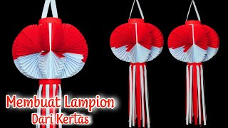 Membuat Lampion Dari Kertas  Hiasan 17 Agustus  Hiasan Kelas Tema Merah Putih [upl. by Cornelle935]