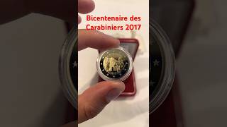 2 euros commémorative Monaco 2017  Bicentenaire des Carabiniers [upl. by Breskin]