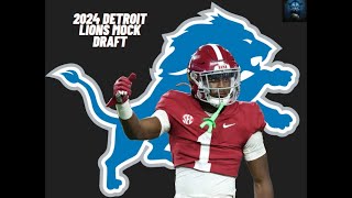 Detroit Lions 2024 7Round NFL Mock Draft [upl. by Naashar]