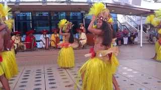 CELEBRITY SOLSTICE TAHITIAN DRUM DANCE in PAPEETE HD 1080p [upl. by Ahtram]