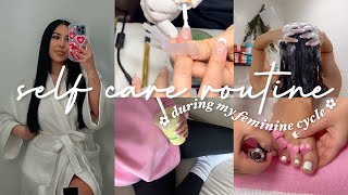 SELF CARE amp PAMPER ROUTINE 2023  Glow Up Motivation During Feminine Cycle Nails Skin Care  more [upl. by Aicinad]