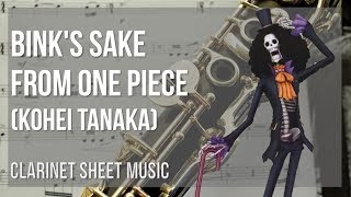 Clarinet Sheet Music How to play Binks Sake from One Piece by Kohei Tanaka [upl. by Indira113]