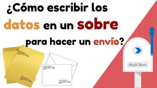 ¿Cómo escribir los datos en un sobre para hacer un envío por correo con ejemplos [upl. by Gertrude46]