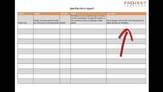 Projektplan i excel til at lave statusrapport med  gratis download [upl. by Karry]