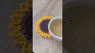 Portavasos a crochet  ganchillo 🌻🌻🌻 diy tejido creative crocheting girasoles [upl. by Berliner]