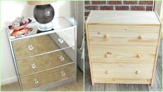 DIY  Mirrored Nightstands IKEA HACK [upl. by Edora690]