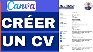 Comment Créer Un Cv Avec Canva 2024 [upl. by Kciredohr]