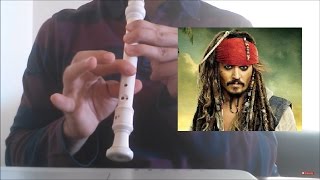 Pirates of The Caribbean Theme Song Recorder Block Flute Notes [upl. by Eissed25]