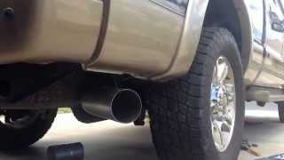 2012 F250 67 King Ranch 5quot straight pipe [upl. by Lac]