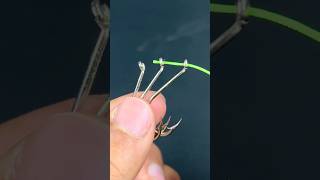 The Three Hooks Knot How to Tie a Fishermans Knot bestfishingknot knot hook [upl. by Harrak]